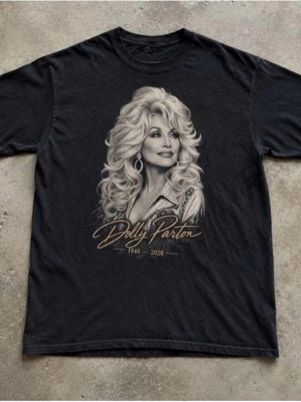 R.I.P Black Dolly Parton Tribute Graphic Tee